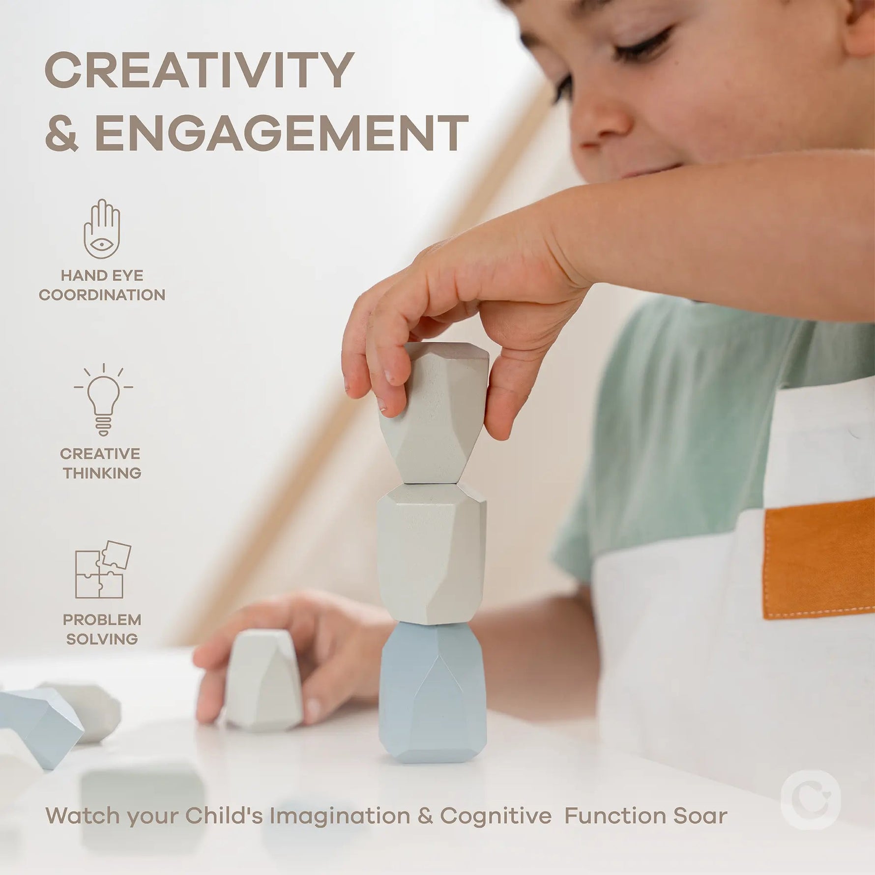 Comfy Cubs Stacking Blocks for Toddlers in Boy Pack - 