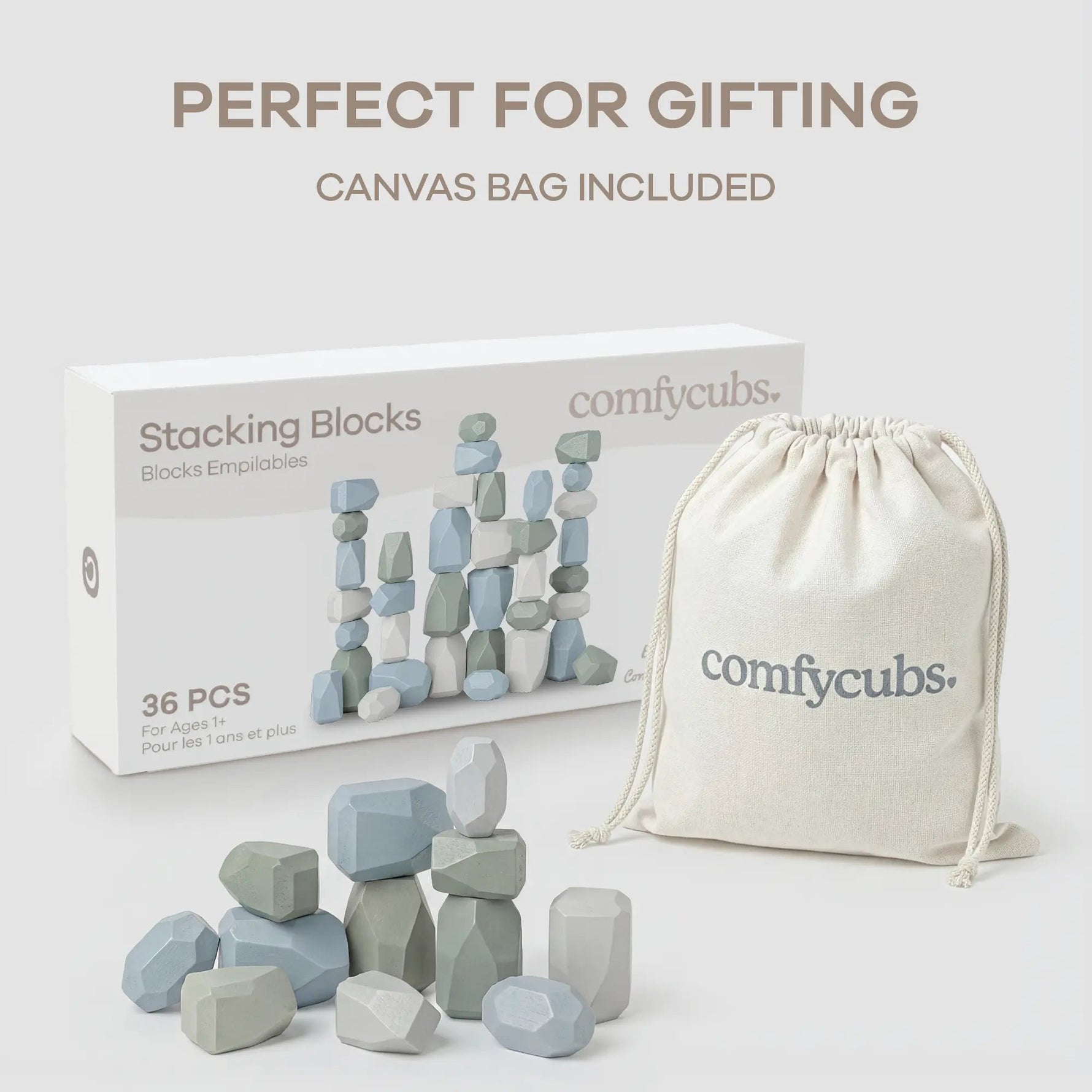 Comfy Cubs Stacking Blocks for Toddlers in Boy Pack - 