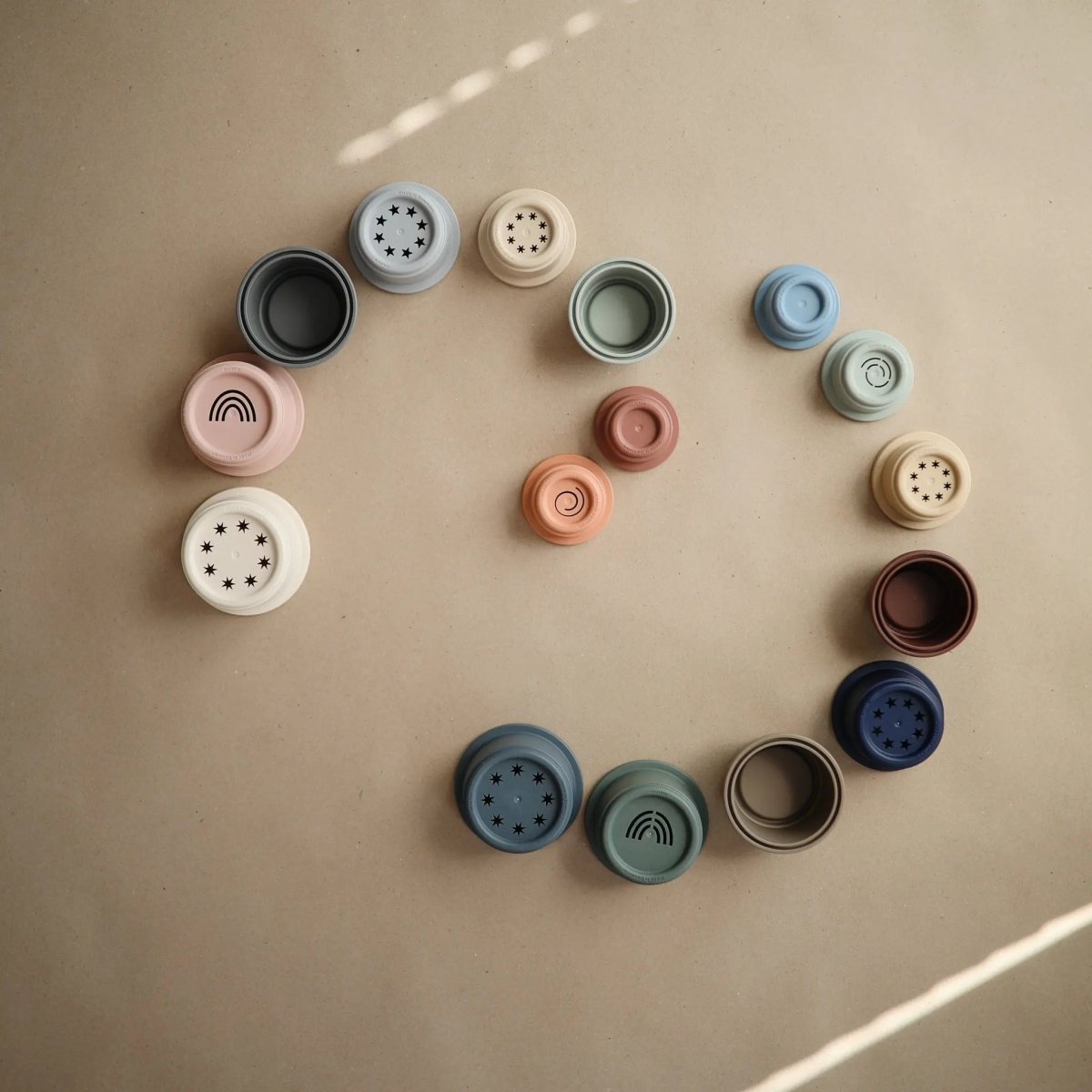 Mushie Stacking Cups Toy for Babies and Toddlers Developmental Learning Tool - Everetts Place Boutique - 