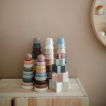 Mushie Stacking Rings Toy for Babies - Non - Toxic BPA Free Plastic Developmental Playset - Everetts Place Boutique - 