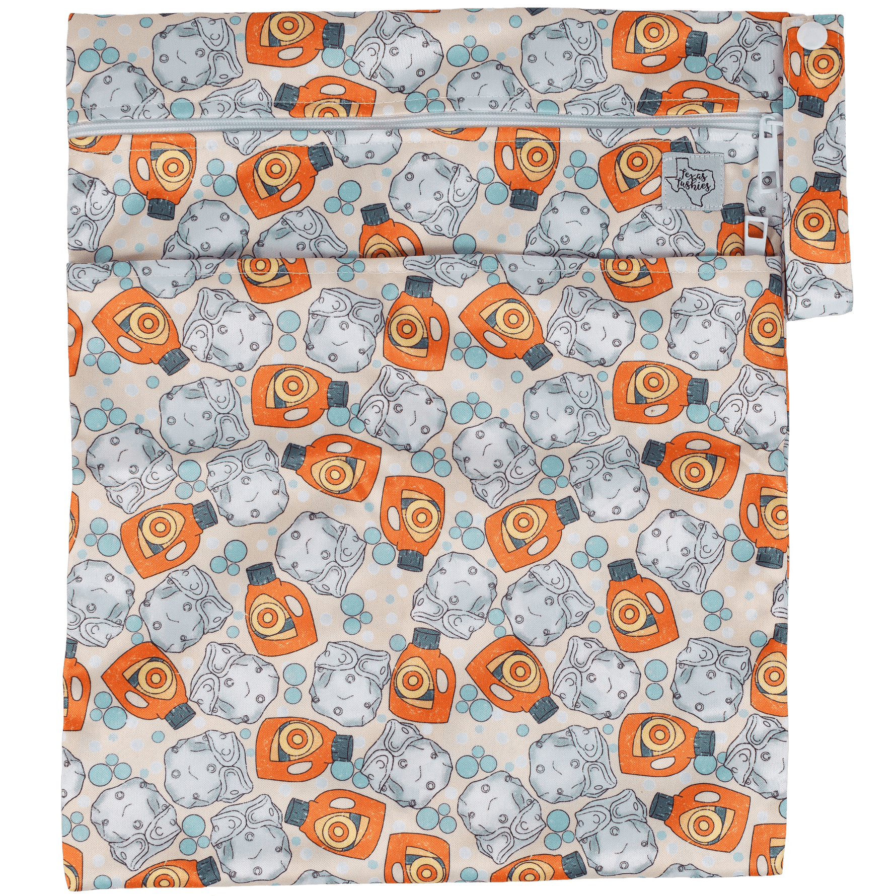 Texas Tushies Texas Tushies Wet Dry Bag with Two Compartments for Cloth Diapering - Baby & Toddler > Diapering > Diaper Wet Bags Wet Bag