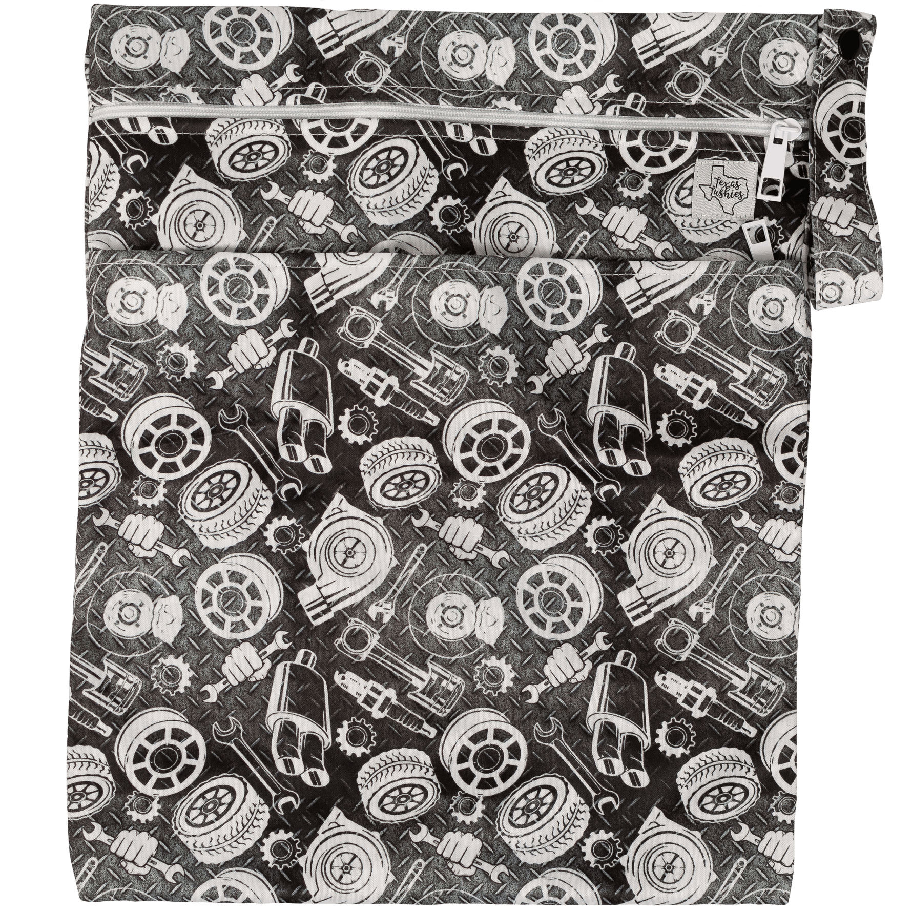 Texas Tushies Texas Tushies Wet Dry Bag with Two Compartments for Cloth Diapering - Baby & Toddler > Diapering > Diaper Wet Bags Wet Bag