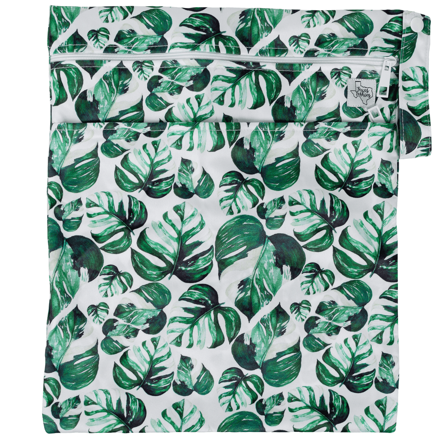 Standard Wet Dry Bag for Cloth Diapers Two Compartment Durable Machine Washable 12 by 16 Inches Texas Tushies
