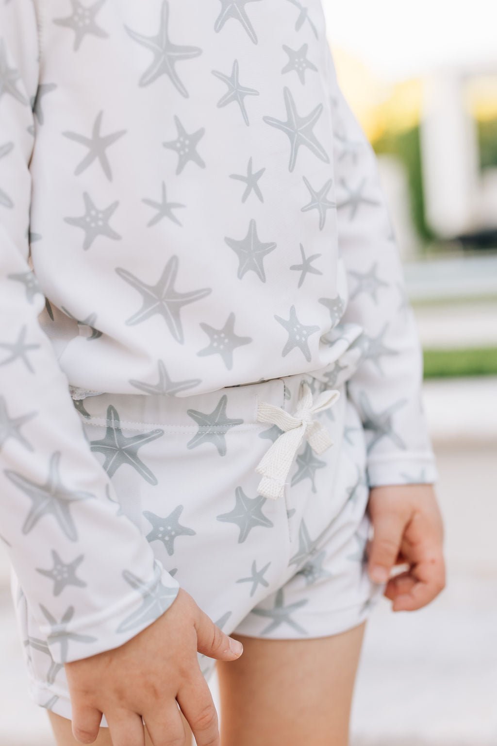 Mebie Baby Star Fish Long Sleeve Swim Set - 