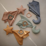 Mushie Star Lovey Blanket Made From 100 Percent Organic Cotton Soft Colors - 