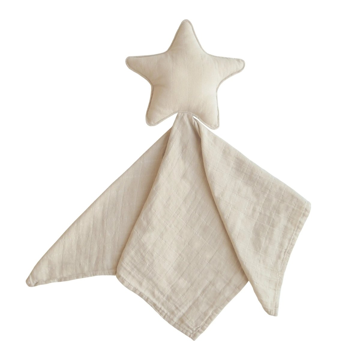 Mushie Star Lovey Blanket Made From 100 Percent Organic Cotton Soft Colors - 
