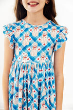 Mila & Rose ® Star Spangled Pups Flutter Sleeve Twirl Dress - 