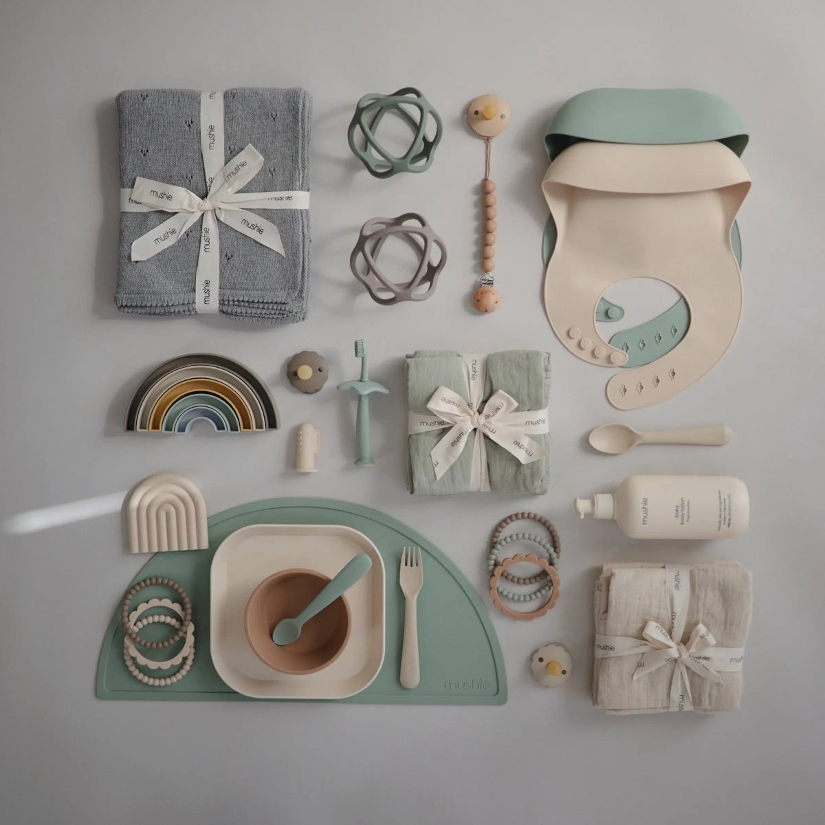 Mushie Star Training Toothbrush for Kids with Soft Silicone Bristles and Gentle Gum Care - Everetts Place Boutique - 