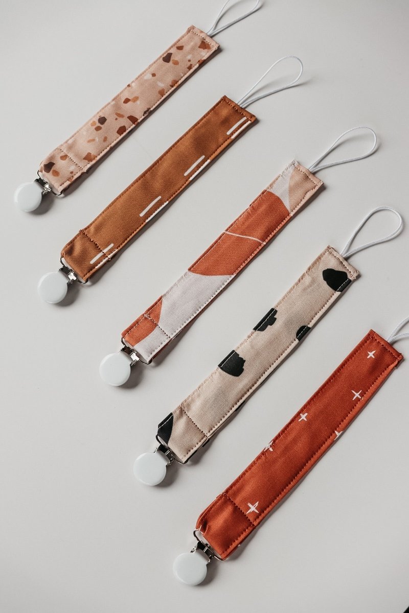 Starlight Pacifier Clip With Modern Star Print For Baby - Everetts Place Boutique - 