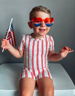 Stars And Stripes 2 Piece Bamboo Pajamas Soft Sleepwear - Everetts Place Boutique - 