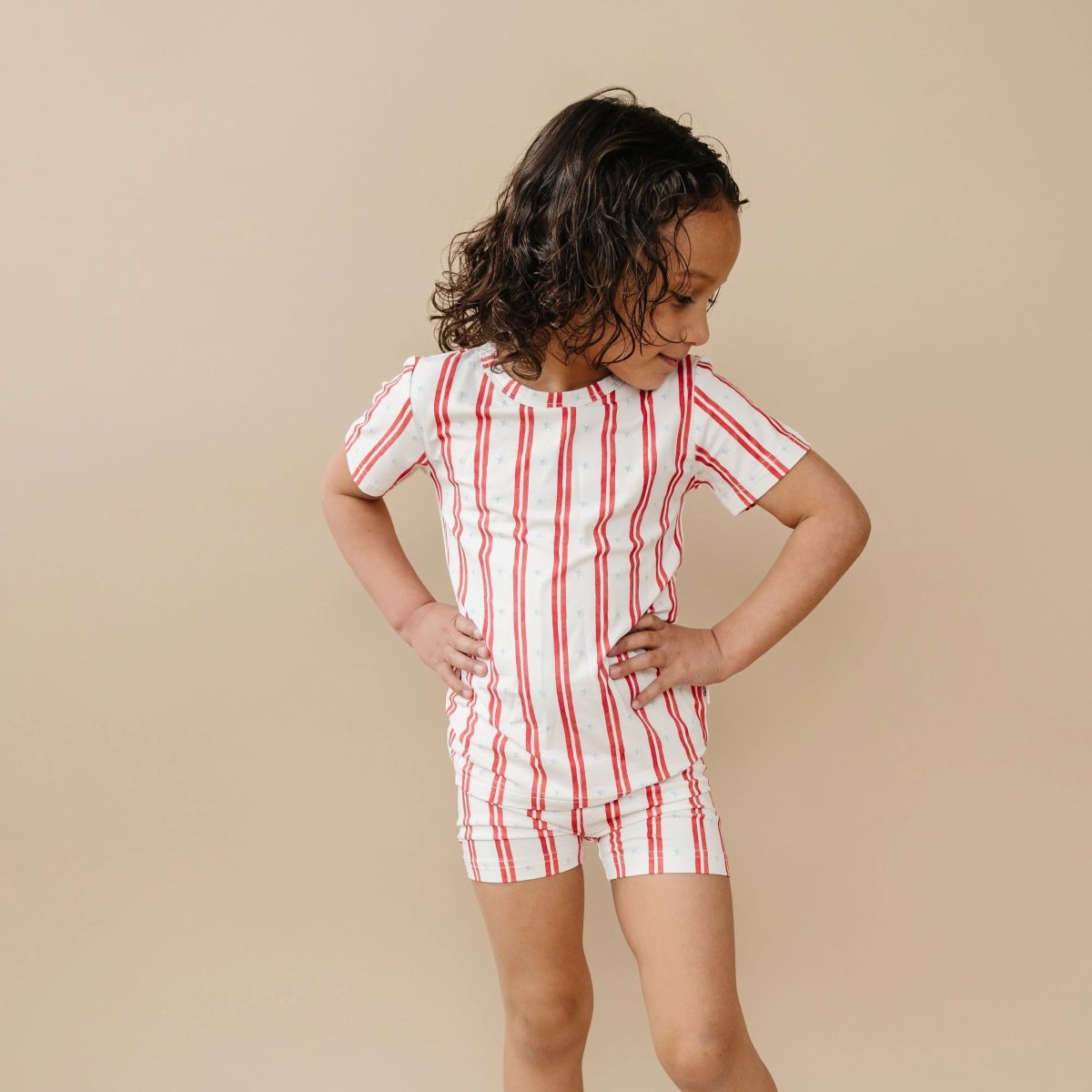 Little Joy Co. Stars And Stripes 2 Piece Bamboo Pajamas Soft Sleepwear - Everetts Place Boutique - 