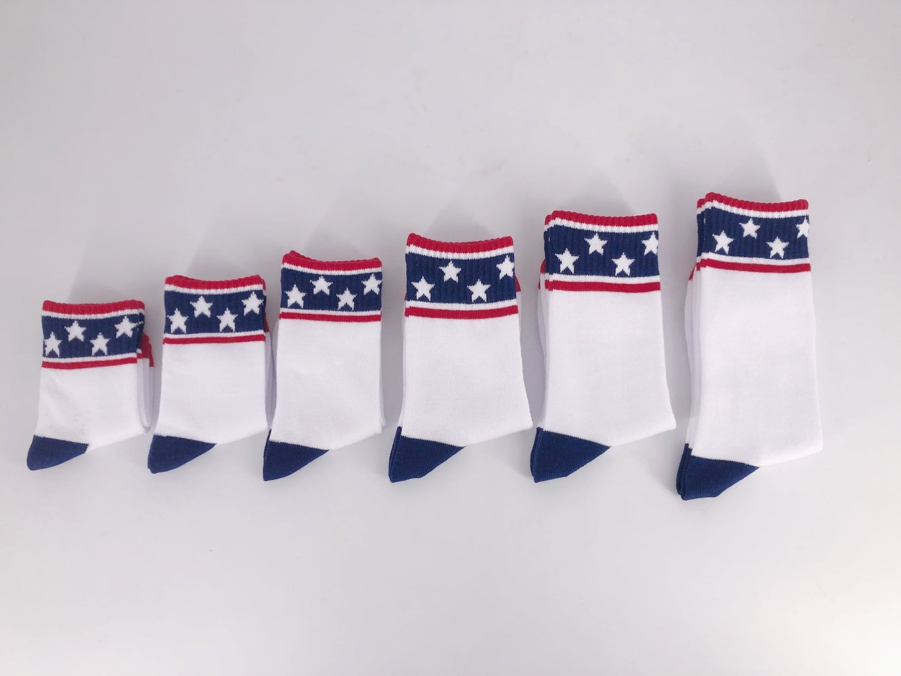 Little Joy Co. Stars and Stripes 4th of July Socks - Infant, Toddler, Youth & Adult Sizes