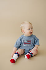 Little Joy Co. Stars and Stripes 4th of July Socks - Infant, Toddler, Youth & Adult Sizes