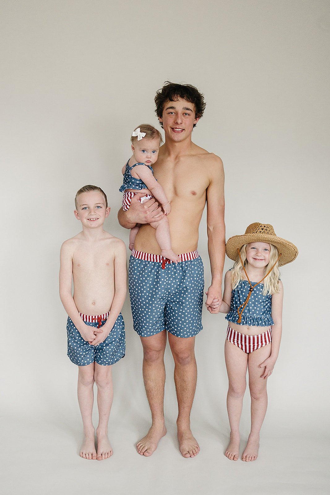 Mebie Baby Stars and Stripes Adult Men's Swim Shorts - 