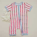 Stars And Stripes Bamboo Shorty Pajamas For Babies - Everetts Place Boutique - 