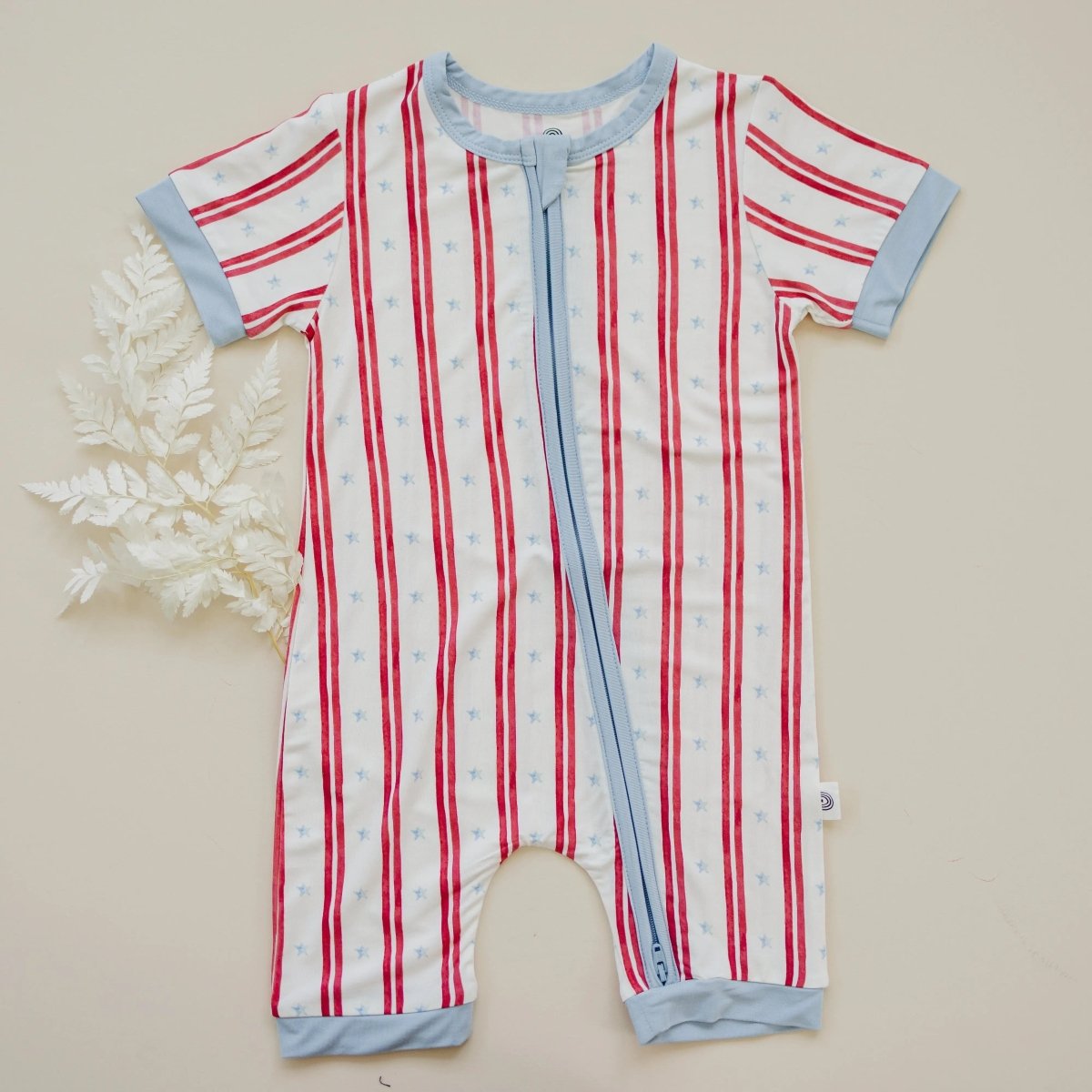 Stars And Stripes Bamboo Shorty Pajamas For Babies - Everetts Place Boutique - 