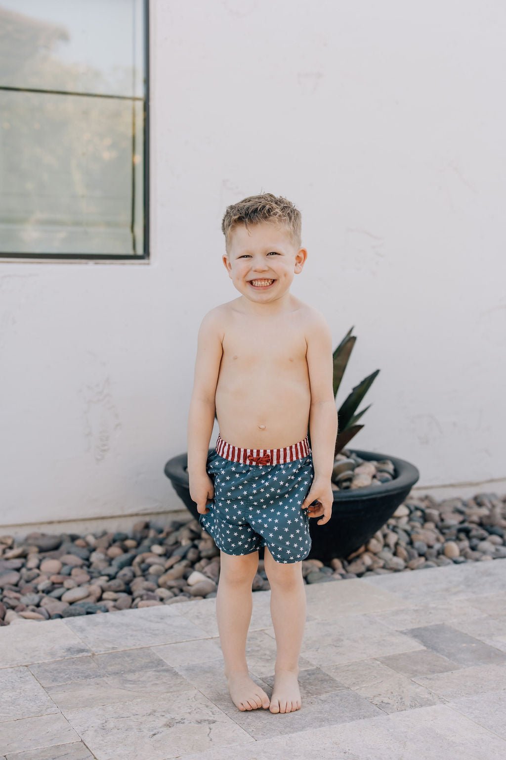 Mebie Baby Stars and Stripes Swim Shorts - 
