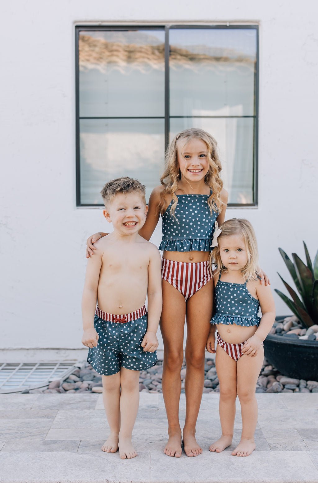 Mebie Baby Stars and Stripes Swim Shorts - 