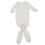Goosewaddle® | Newborn Baby Blankets Toys Teethers Bibs & More Stars Lunar Knotted Gown in Soft Fabric for Newborns 0 to 3 Months - Apparel & Accessories > Clothing > Baby & Toddler Clothing > Baby & Toddler Sleepwear