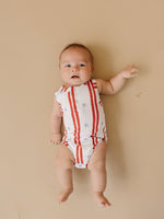 Little Joy Co. ultra-soft bamboo sleeveless baby romper, perfect for sensitive skin.