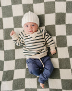 Mebie Baby Stay Cool Striped Crewneck Baby Toddler Long Sleeve Tee - 
