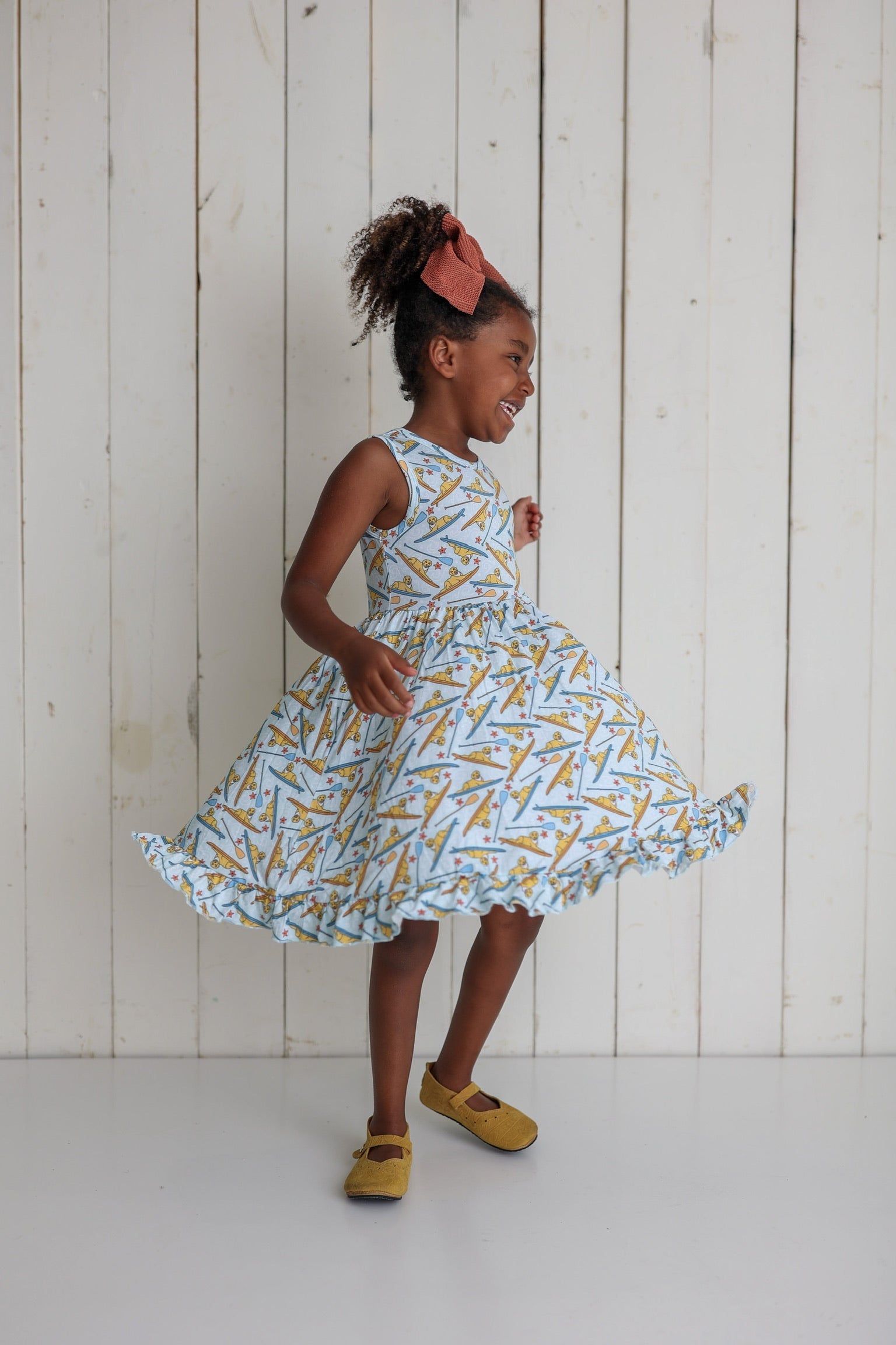 DREAM BIG LITTLE CO STAY GOLDEN DREAM RUFFLE DRESSEveretts Place