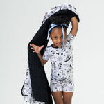 Bam & Stitch Steamboat Willie Bamboo Kids Blanket | Vintage Disney Style Quilt - 