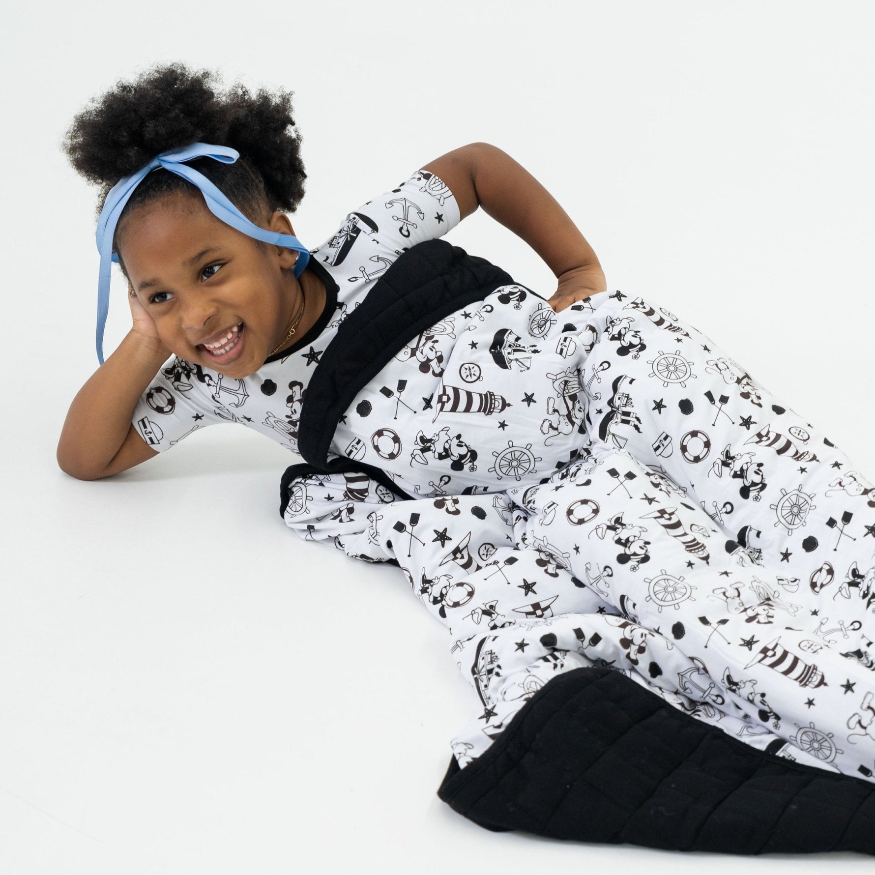 Bam & Stitch Steamboat Willie Bamboo Kids Blanket | Vintage Disney Style Quilt - 