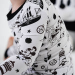 Bam & Stitch Steamboat Willie Bamboo Long Sleeve Pajamas | Vintage Disney Set - 
