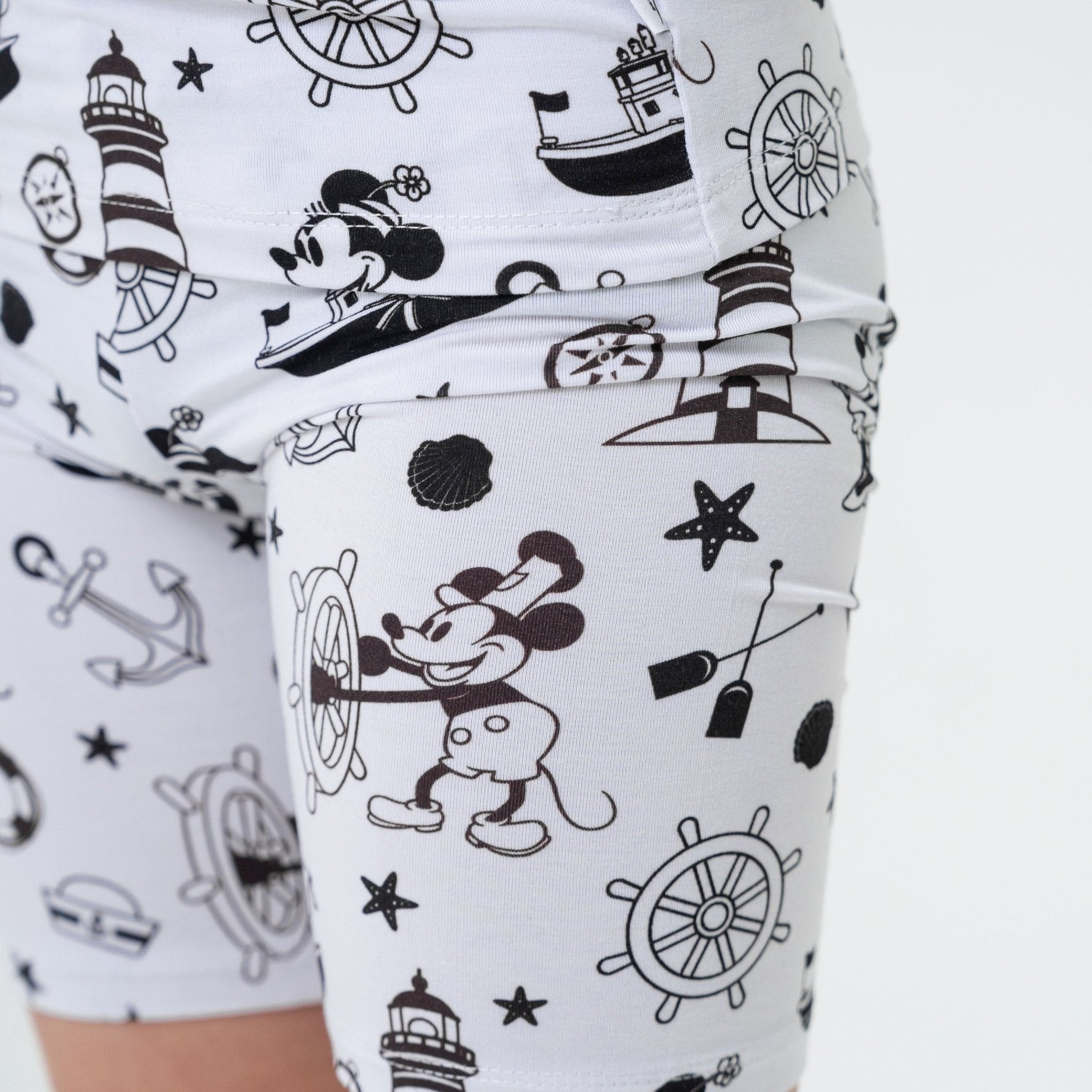 Bam & Stitch Steamboat Willie Bamboo Pajamas | Vintage Disney Short Sleeve Set - 