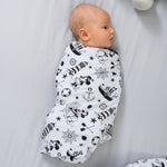 Bam & Stitch Steamboat Willie Bamboo Swaddle Blanket | Vintage Disney Muslin - 