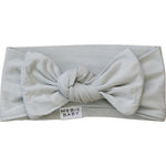 Mebie Baby Stone Bamboo Head Wrap One Size For Newborns Soft Neutral Design - 