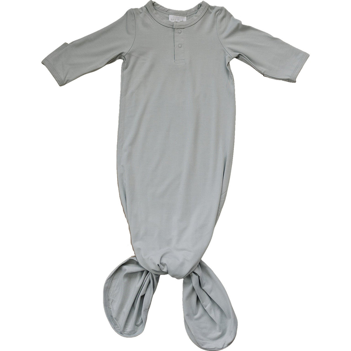 Mebie Baby Stone Bamboo Knot Gown For Newborns 0 To 3 Months Soft Rayon - 