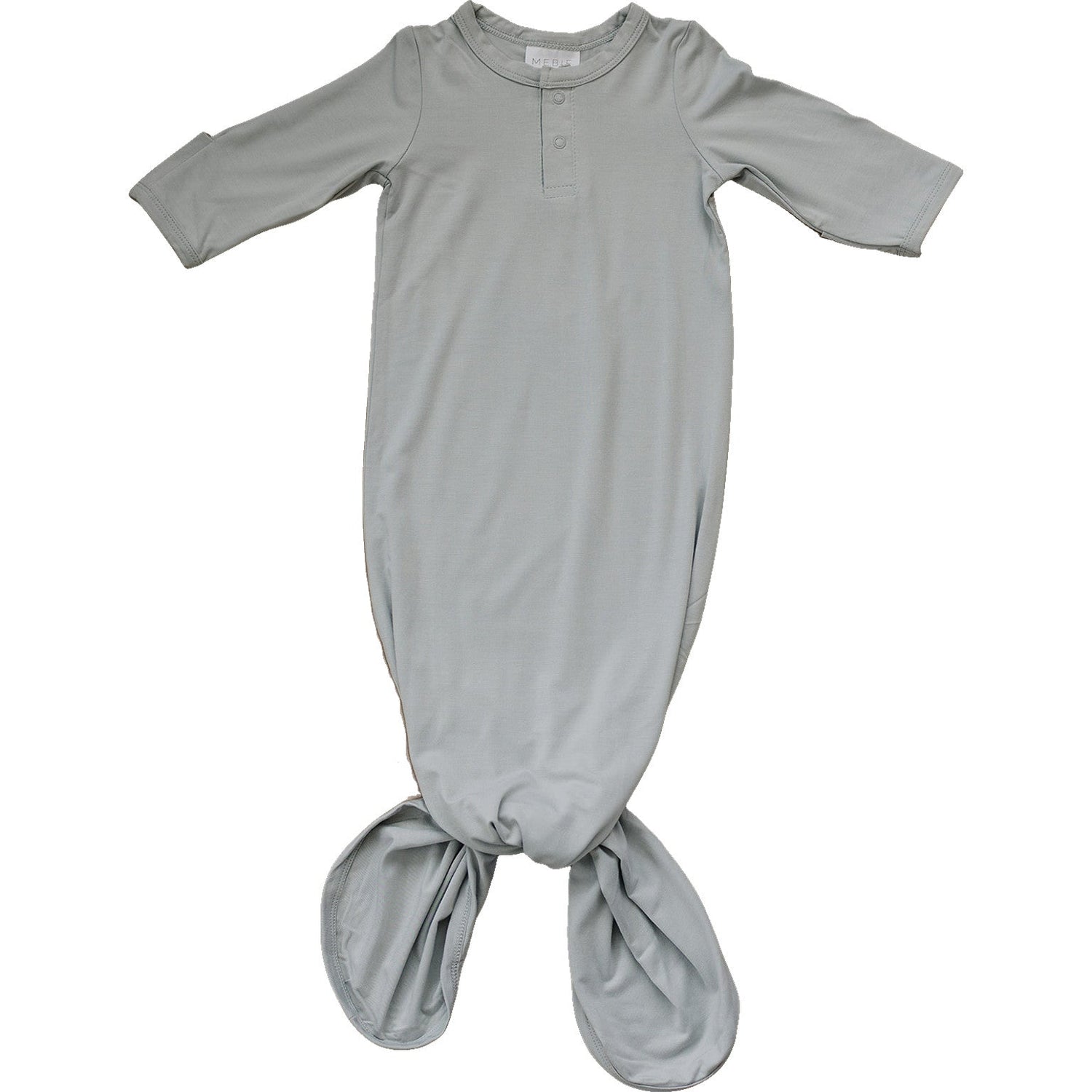 Mebie Baby Stone Bamboo Knot Gown For Newborns 0 To 3 Months Soft Rayon - 