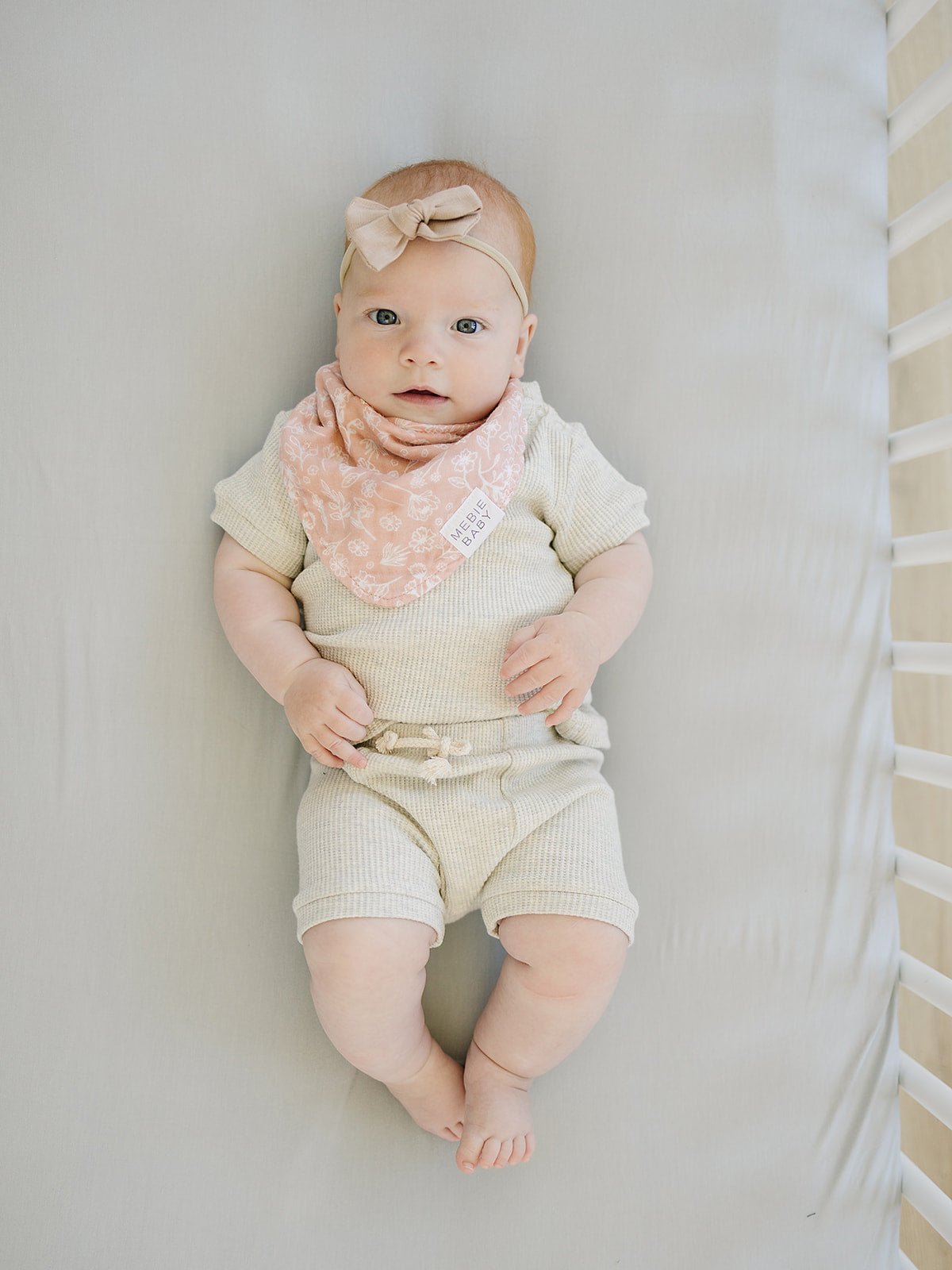 Mebie Baby Stone Bamboo Stretch Crib Sheet - 