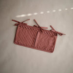 Mushie Storage Pocket for Baby Essentials with Adjustable Ribbon Ties - Everetts Place Boutique - 