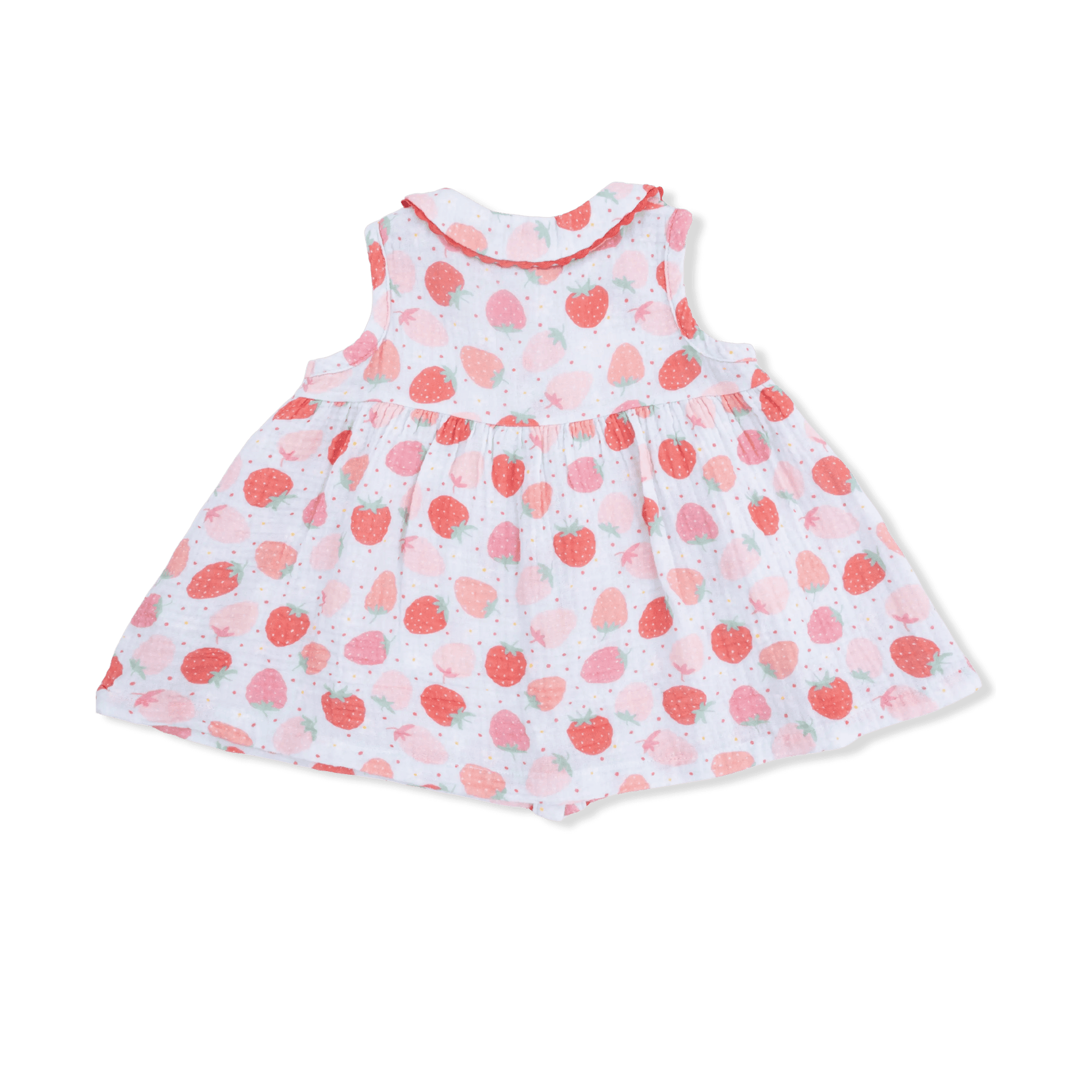 Angel Dear Strawberry Bliss - Jill Dress with Bloomer & Large Bow - 