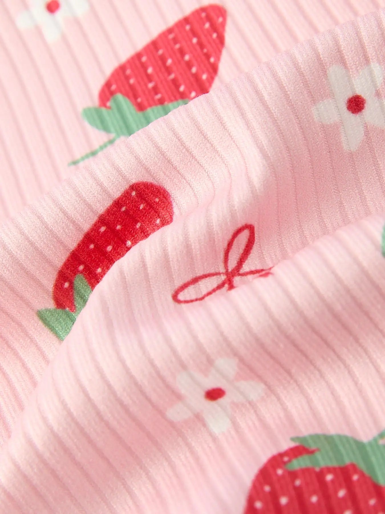 Rylee Faith Designs Strawberry Bow Girls Short Sleeves Dress - 