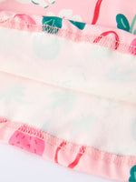 Rylee Faith Designs Strawberry Bunny Bow Print Girls' Dress - 