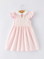 Rylee Faith Designs Strawberry Girl Dress Ruffle Peter Pan Collar - 
