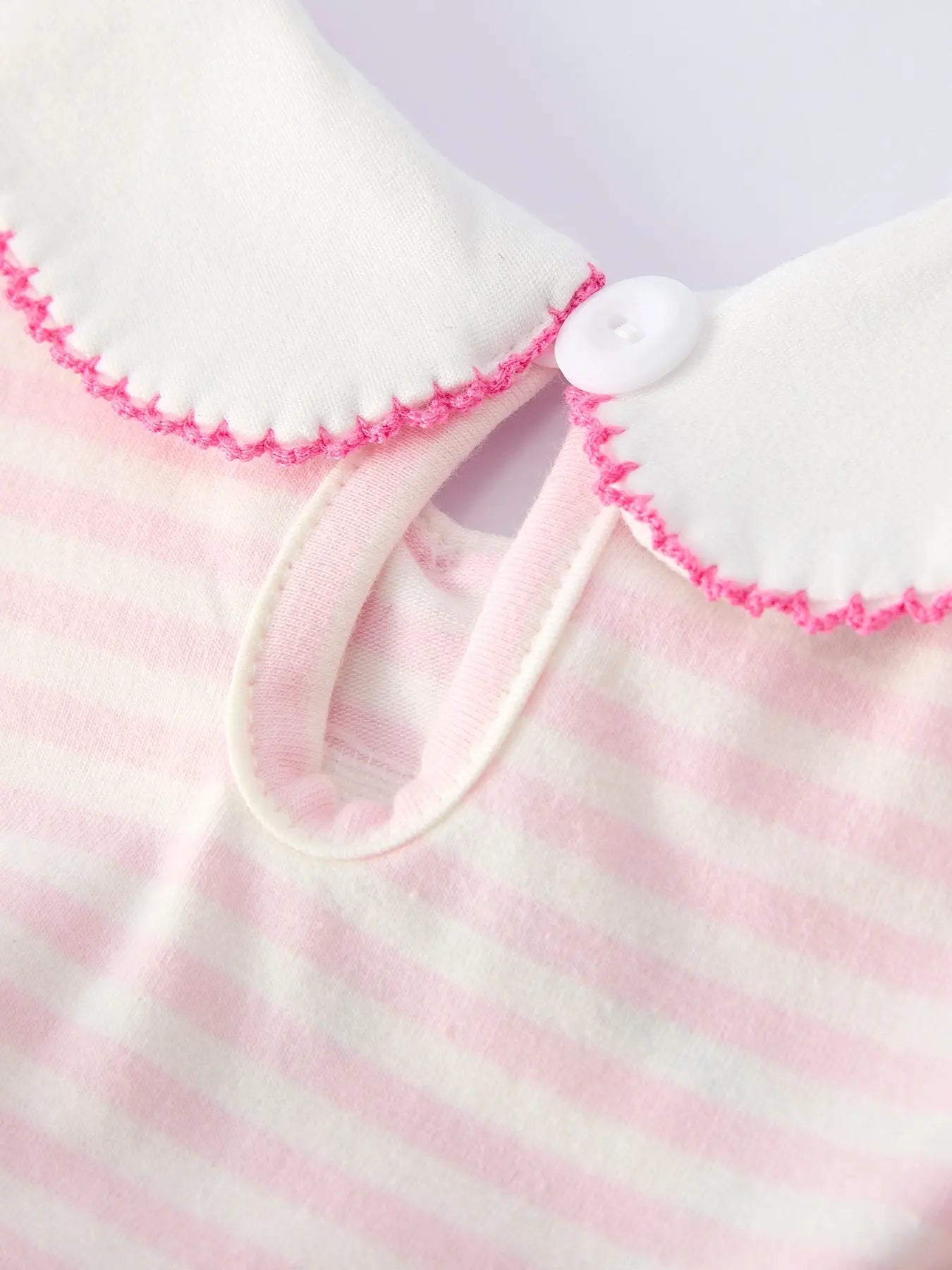 Rylee Faith Designs Strawberry Girl Dress Ruffle Peter Pan Collar - 