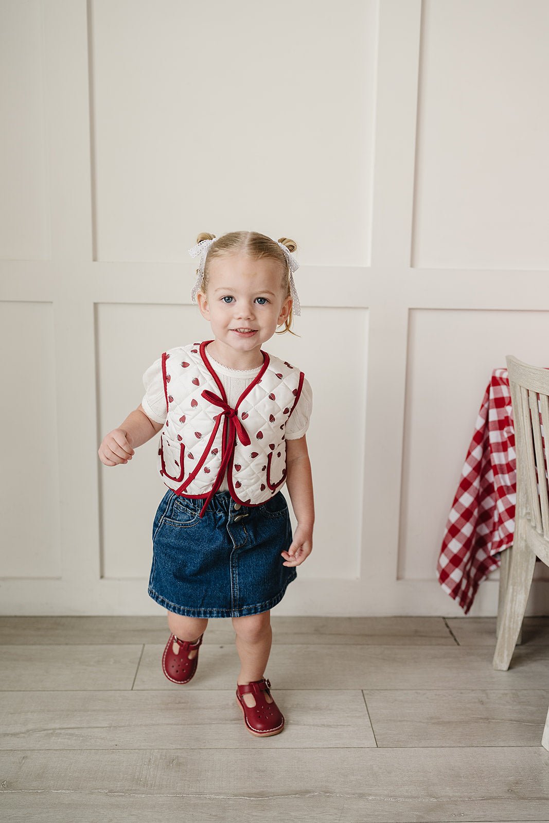 Mebie Baby Strawberry Quilted VestEveretts Place