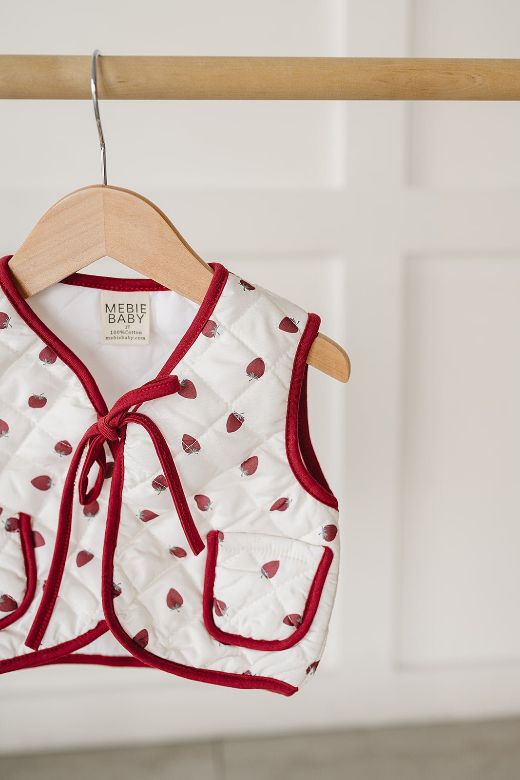Mebie Baby Strawberry Quilted VestEveretts Place