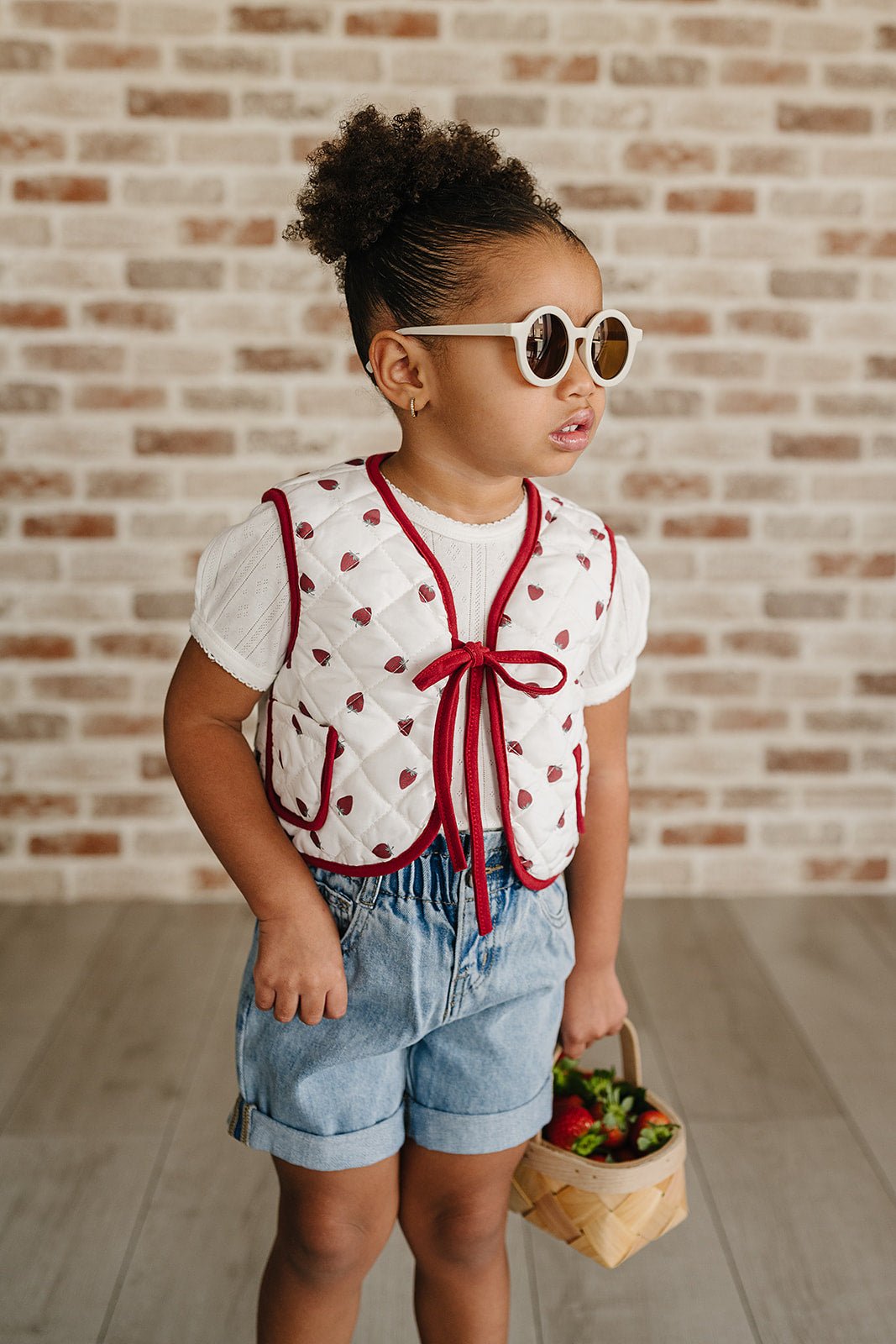 Mebie Baby Strawberry Quilted VestEveretts Place