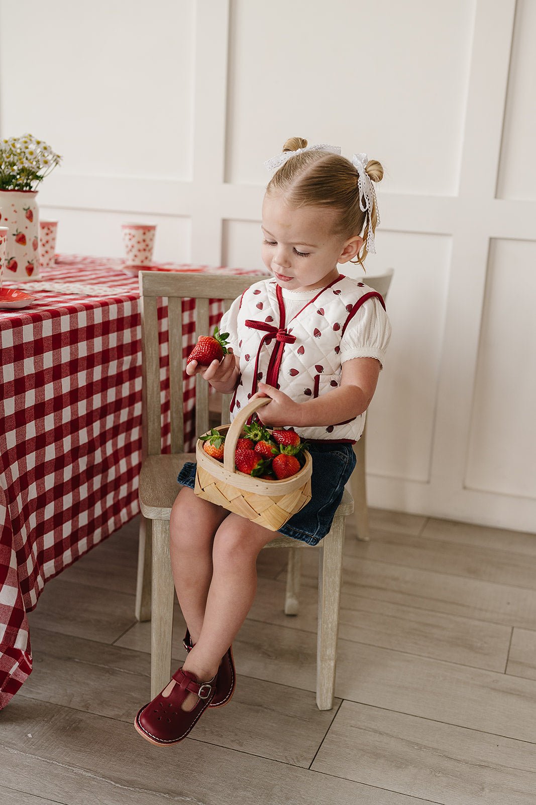 Mebie Baby Strawberry Quilted VestEveretts Place