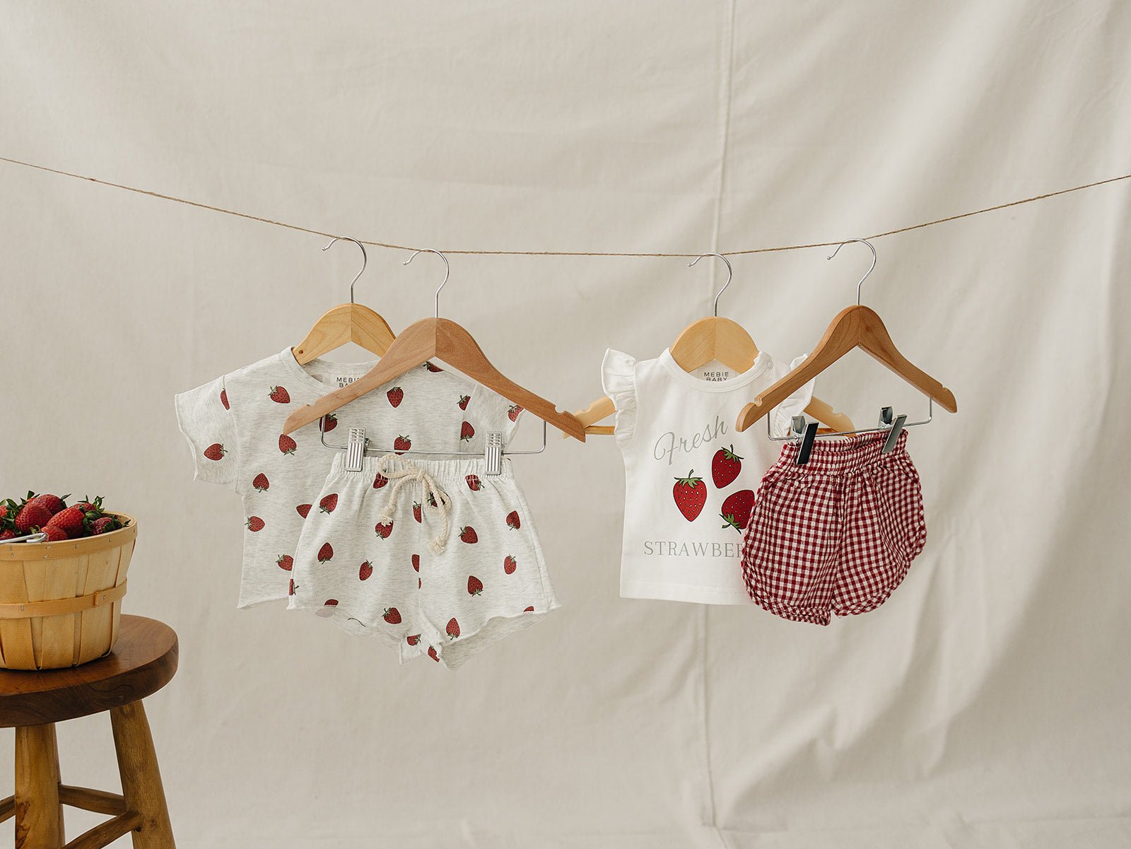 Mebie Baby Strawberry Ruffle Tee - 
