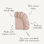 Mushie Stretchy Crib Sheet - 