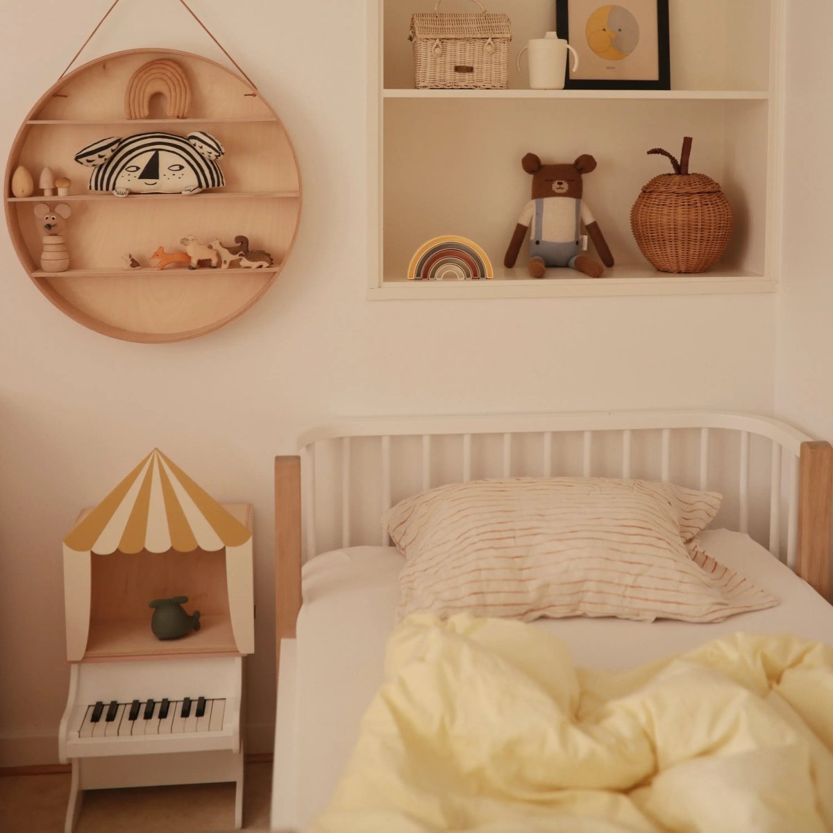 Mushie Stretchy Mini Crib Sheet Made with Organic Cotton Soft and Breathable Perfect Fit - 