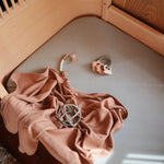 Mushie Stretchy Mini Crib Sheet Made with Organic Cotton Soft and Breathable Perfect Fit - 