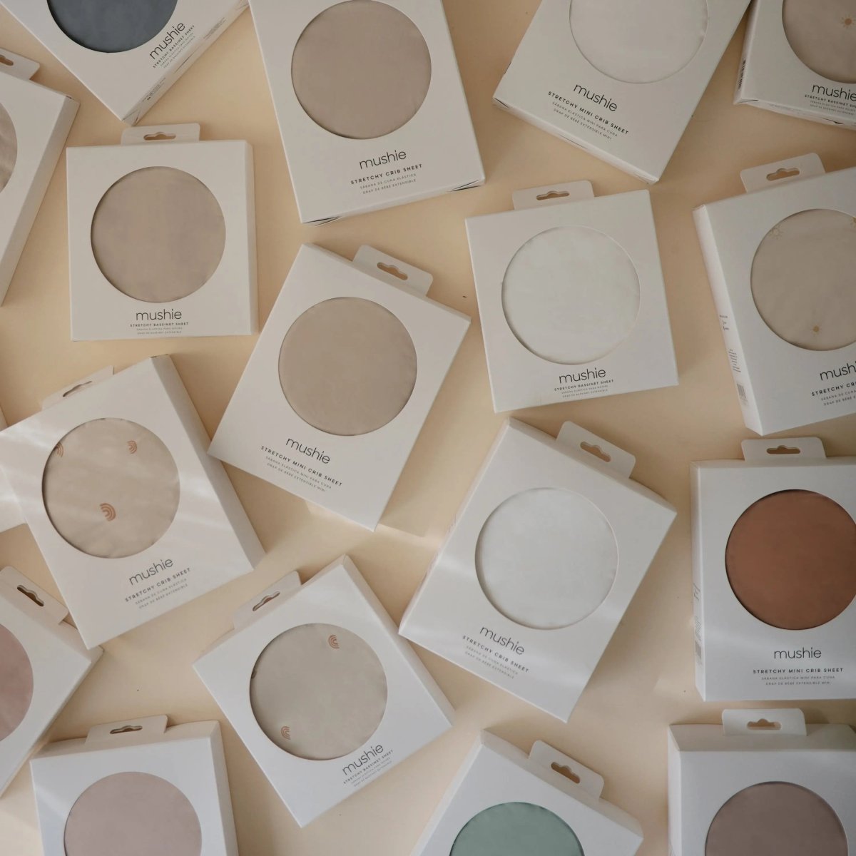 Mushie Stretchy Mini Crib Sheet Made with Organic Cotton Soft and Breathable Perfect Fit - 